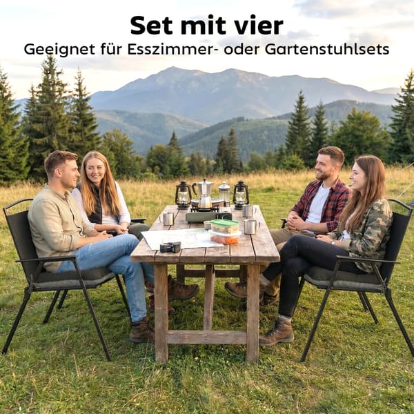 Sittdyna Set 39,5x39,5x10 cm Mörkgrå Polyester