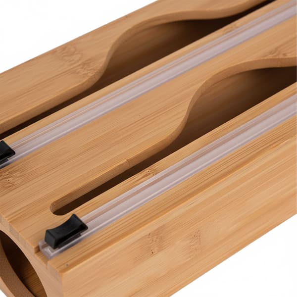 Rulleholder, 14x33x7 cm, Brun, Bambus, Kodustaar