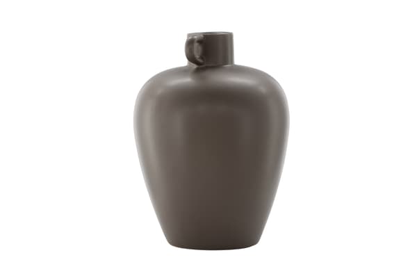 Vase, 24x24x33 cm, Brun, Stentøj