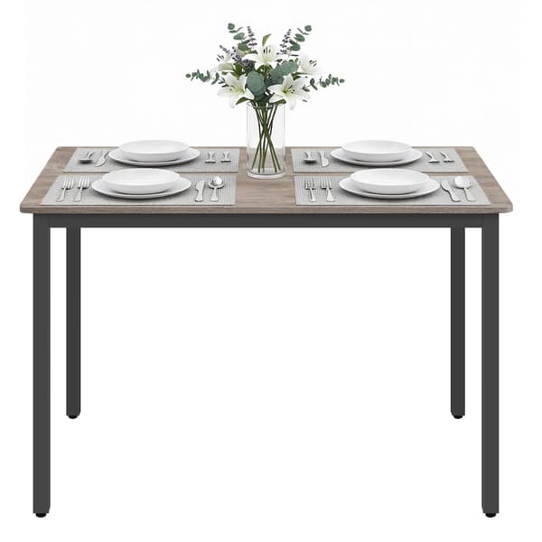 Spisebord, 70x110x77 cm, Brun-Svart