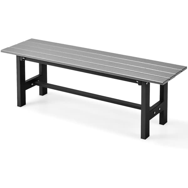 Ulkopenkki 119x36x41 cm harmaa