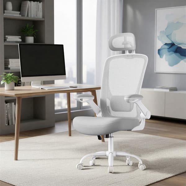 Kontorstol, 64x64x115 cm, Grå, ergonomisk