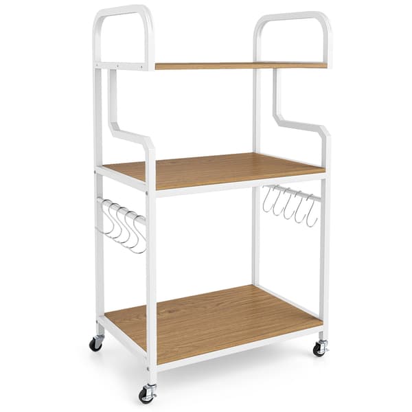 Printerstander med hjul 60,5x40x110 cm brun/sort