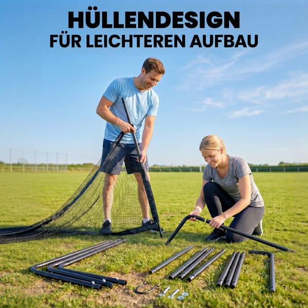 Fodboldmål 300x120x200 cm sort