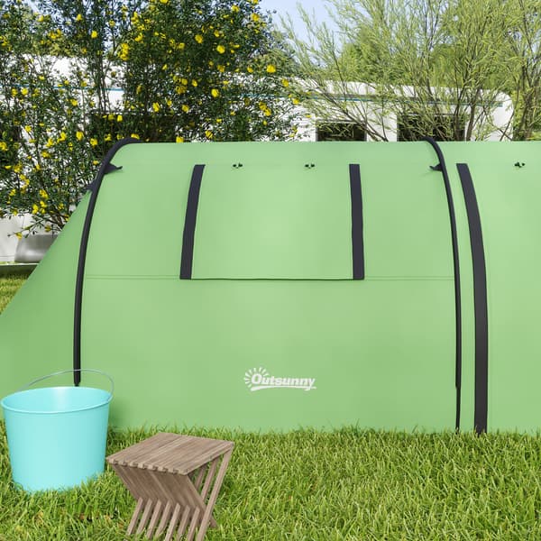 Campingtält 470x220x150 cm Mörkgrönt Polyester