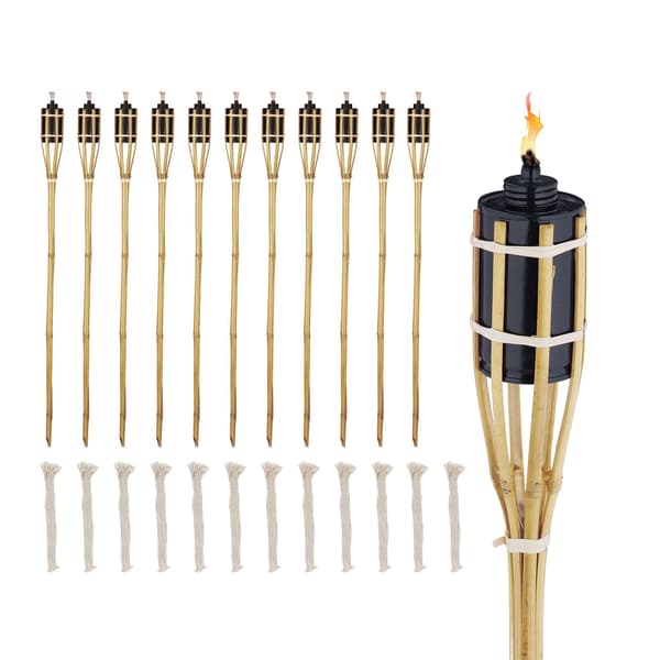 Trädgårdsfackla set, 90x6 cm, Natur, Bambu, Kodustaar