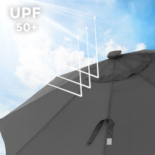 Haveparasol, 300x240 cm, Grå
