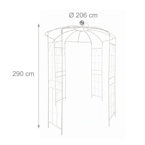 Rose Arbour Metall Trädgårdspaviljong, Kodustaar