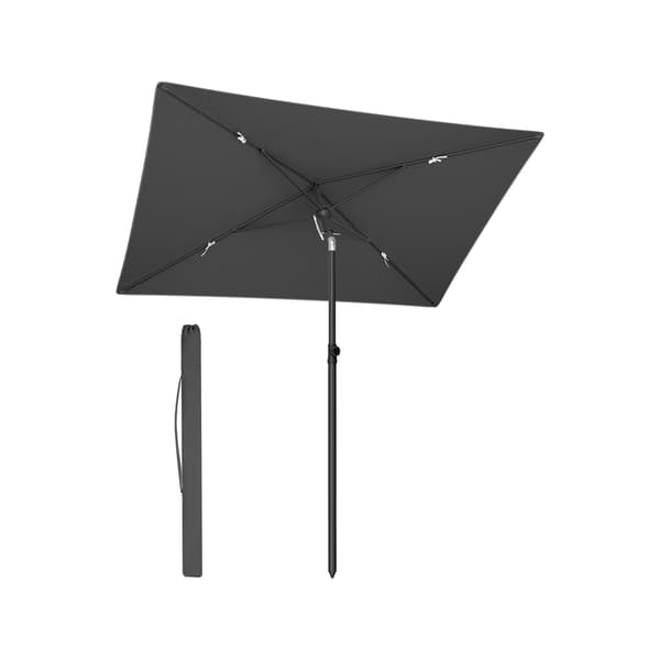 Parasol 190x120 cm Harmaa Teräs