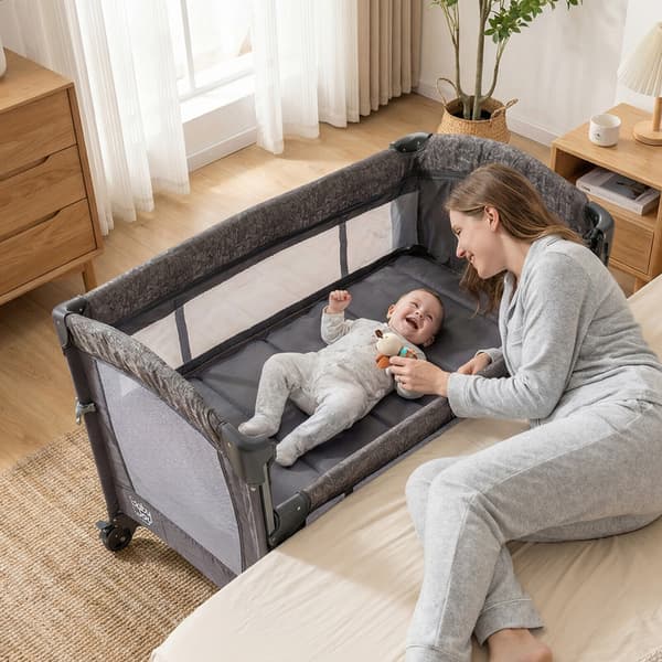 5-i-1 Babyseng med puslebord og legetelt, GR