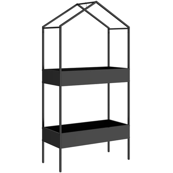 Planteopsats, 75x35x150 cm, Sort, Metal