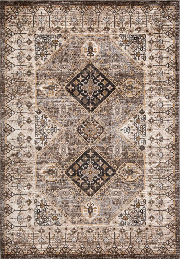 Tæppe 100x150 cm Brun Beige Polypropylen