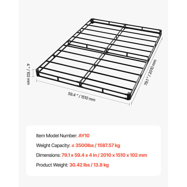 Boxspring, 2010x1510x102 mm, Tyg, Metall, Madrassbotten