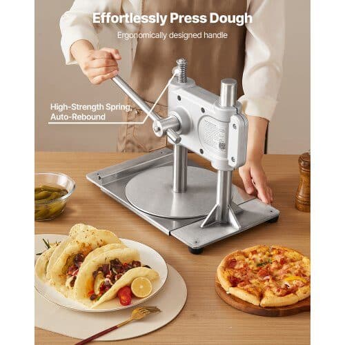 Pizzadegpress, 400x245x360 mm, rostfritt stål