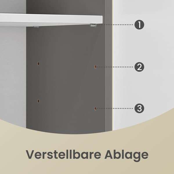 Baderomsskap 30x60x64 cm Hvit MDF