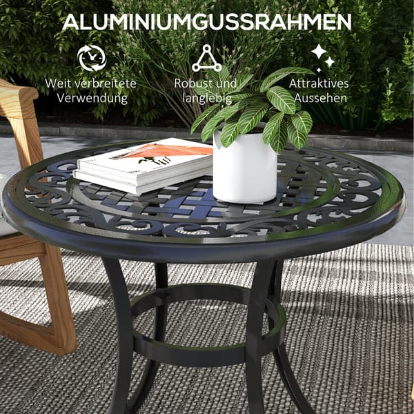 Sidobord, 60x60x53 cm, Svart
