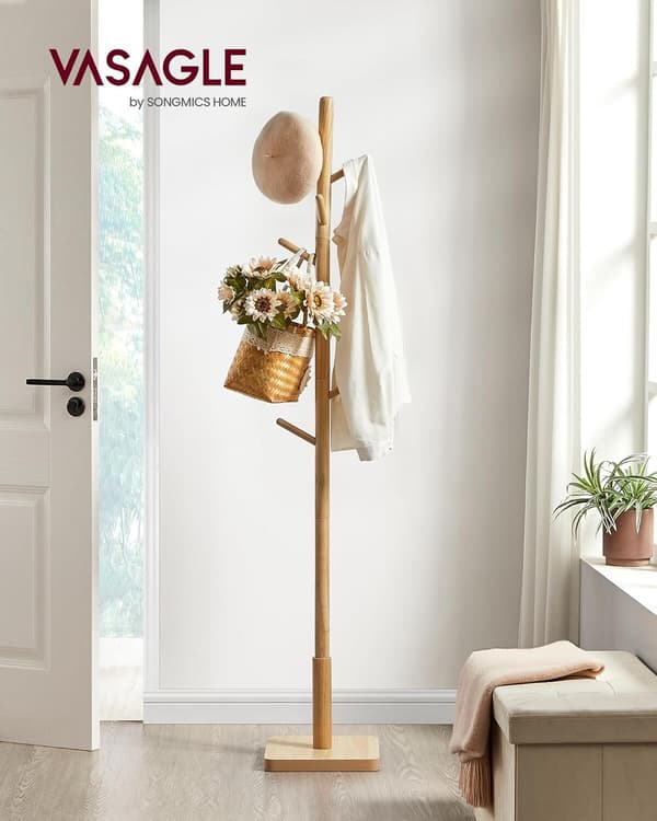 Naulakko 30x30x173.6 cm Beige Kuminpuu