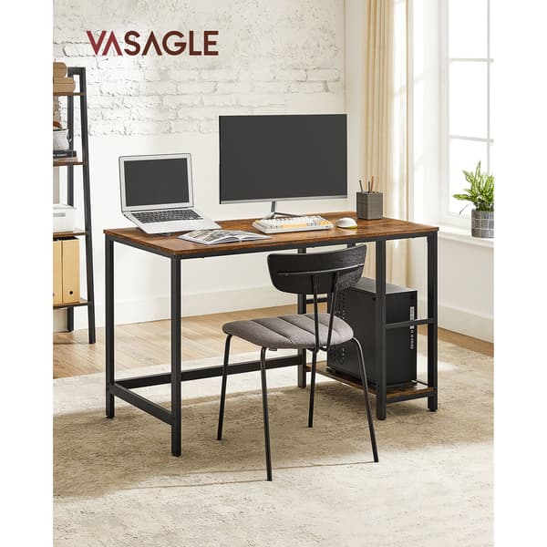 Datorbord 120x60x76 cm Brun Stål