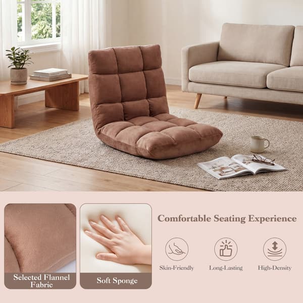 Justerbar gulvstol 98,5x49,5x14 cm beige