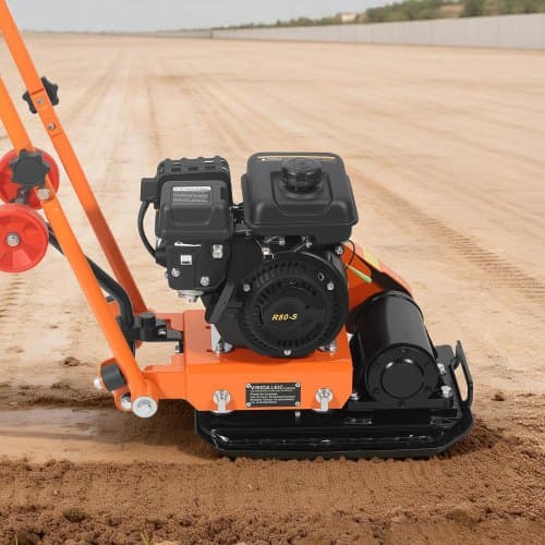 Pladevibrator 41x31,5 cm Sort Benzinmotor