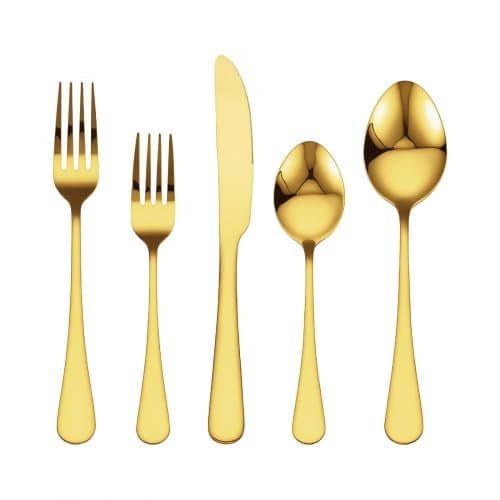 Bestickset, 60 delar, guld, rostfritt stål