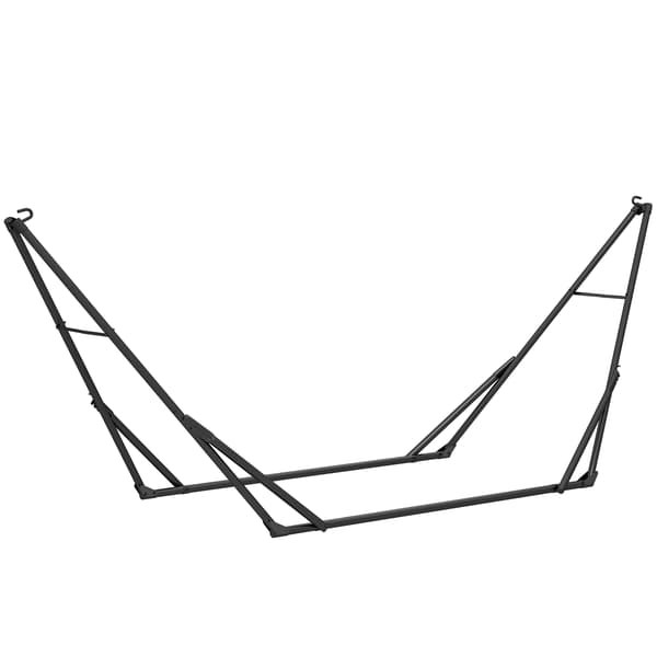 Hængekøjestativ Justerbart Foldbart 290x78x100 cm Sort Stål