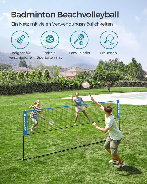 Badminton-nät, 400x155x103 cm, Blå