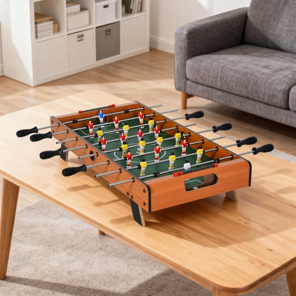 Bordfodboldbord 84,5x40x61,2 cm Sort, Rustfrit Stål