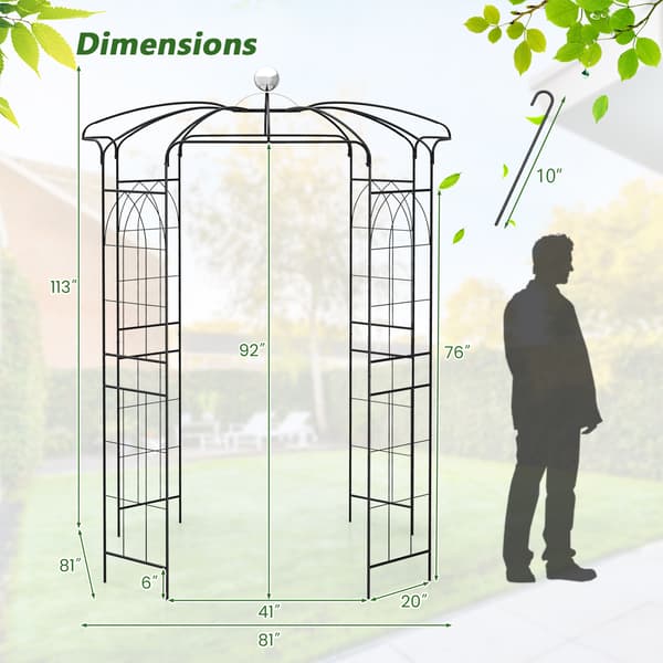Pergola kiipeilykasveille 206x206x287 cm musta