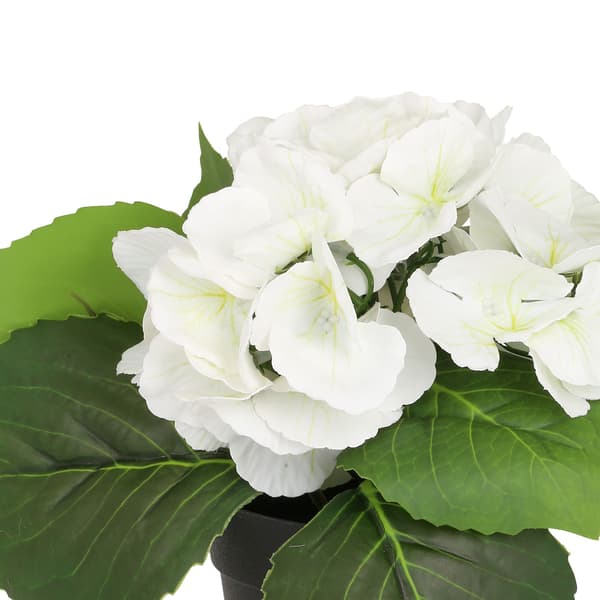 Kunstig blomst 18 cm hvid plastik