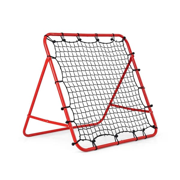 Fodbold Rebound Net Foldbart 102x87x44-72 cm rød