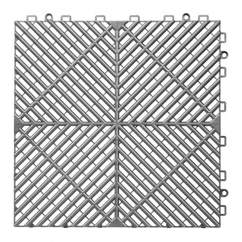 Dränerande golvplattor 31x31 cm Grå PP-material
