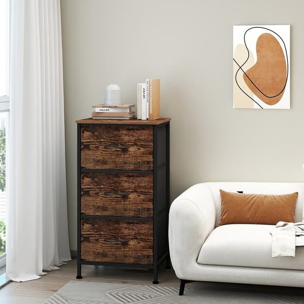 Kommode 30x39,6x73,7 cm Brun-Sort stål