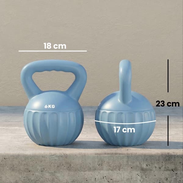Kettlebell 17x17x23 cm Blå plastik