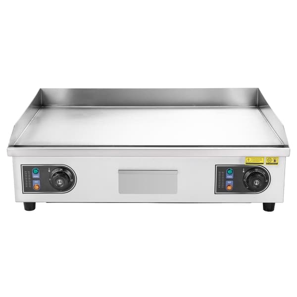 Elektrisk stegeplade, 65,5x40 cm, rustfrit stål, flad top grill