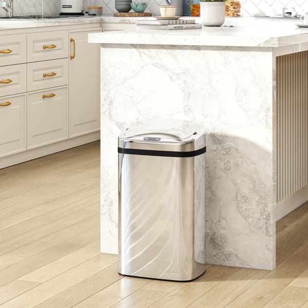 Sensor affaldsspand 30 L 33x25x57,5 cm sølv