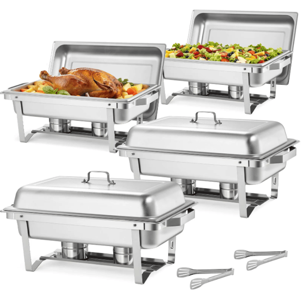 Chafing Dish Set, 4-pack, 61,5x34,5x32,5 cm, Rostfritt stål