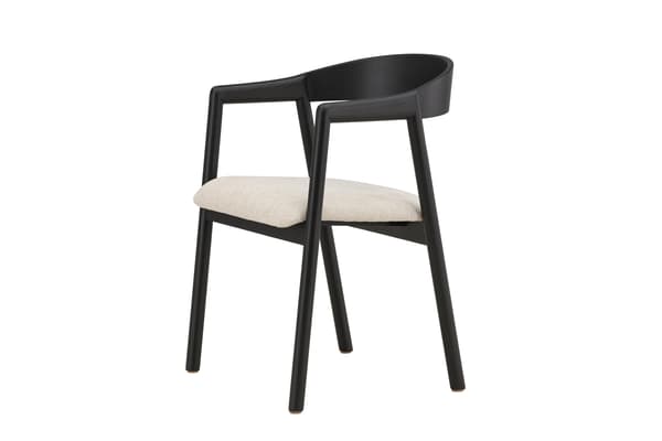 Spisebordsstol Långön 49x48 cm Sort Beige Stof