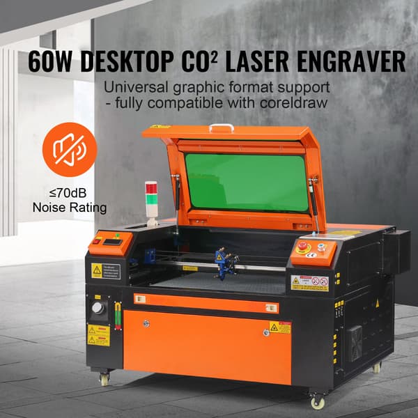 Lasergraver, 60W CO2, 41x61 cm, Laserskæremaskine