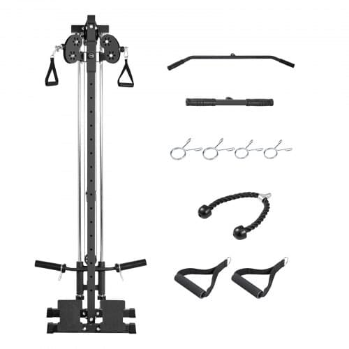 Kabelmaskine 3-i-1 Roning Lat Pulldown 77,5x76x201,5 cm Sort Stål
