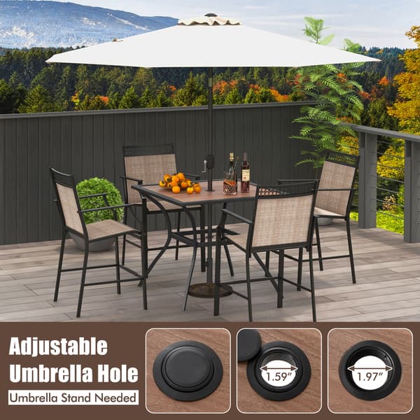 Patio Dining Table, 85x85x74 cm, Ruskea Musta , Star