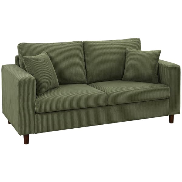 2-sits soffa i kord 170x80x82 cm grön