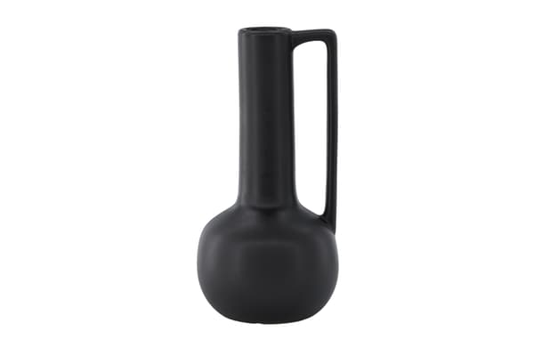 Vase Allis, 18x18x36 cm, Sort Stentøj