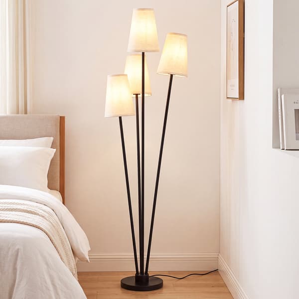 Gulvlampe 4 lyskilder 25x25x160 cm