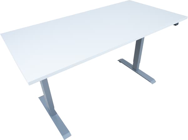 Skrivebord 160x80x71-121 cm Grå Justerbart