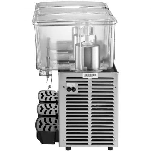 Koldtdriksdispenser, 3 tanke 36,3 L 72,5x40x68,5 cm, Sort, Rustfrit stål