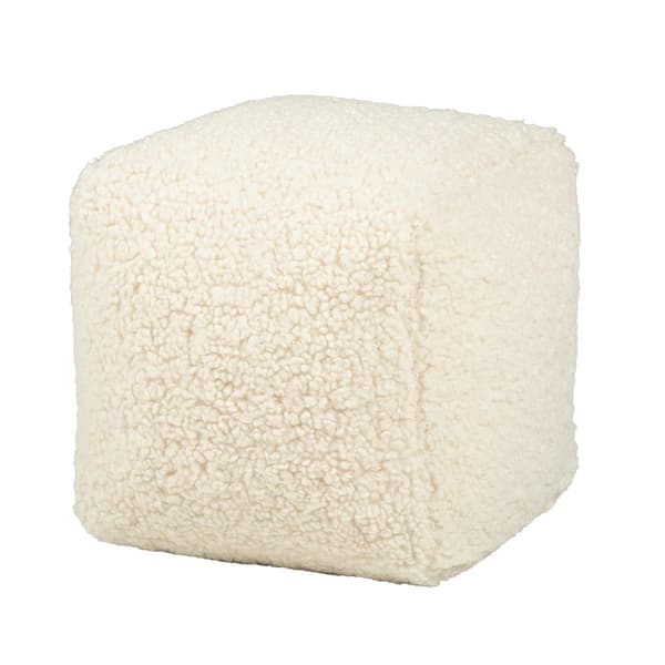 Kudde LARRY Kub 25x25x25 cm Vit Tyg