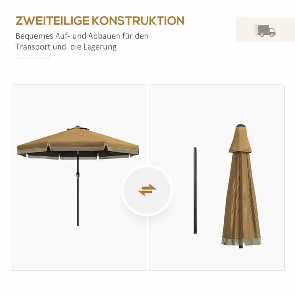Terassivarjo, 265x238 cm, Khaki