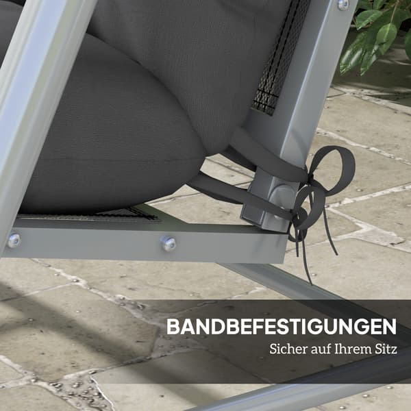 Sittdyna Set, 150x50x10 cm, Mörkgrå