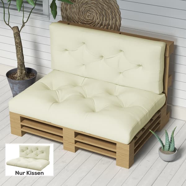 Sittdyna 120x80x12 cm Kräm Polyester